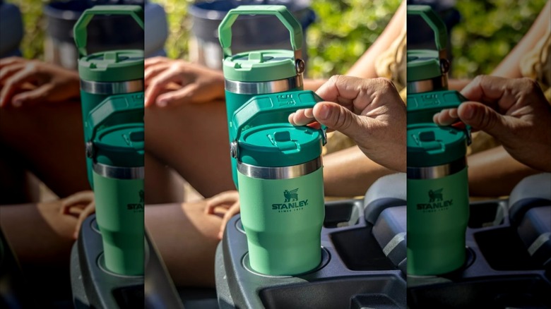 IceFlow tumbler in cupholder