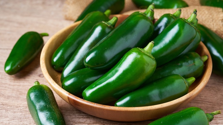 jalapeño peppers in bowl