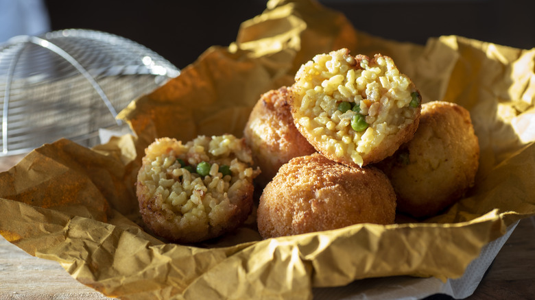 arancini on plate