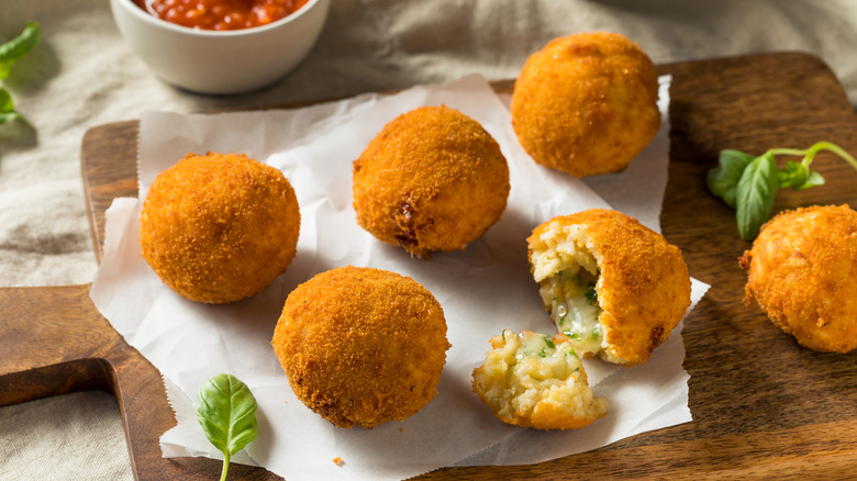 arancini on plate