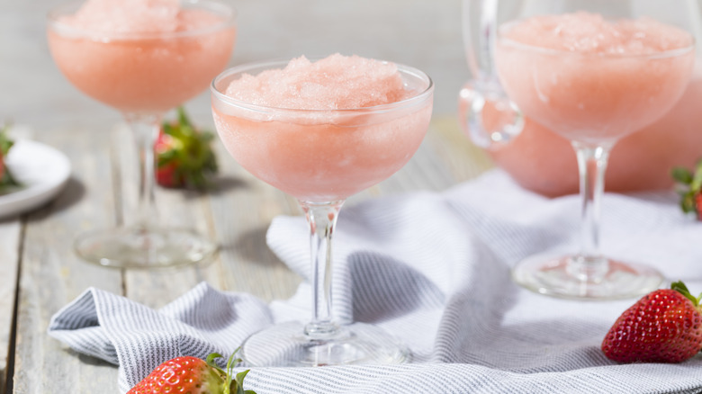 frose slushies in glasses