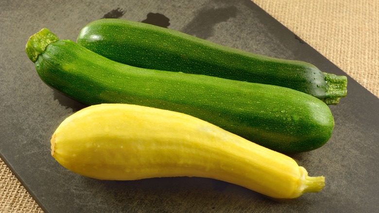 Squash on cutting board