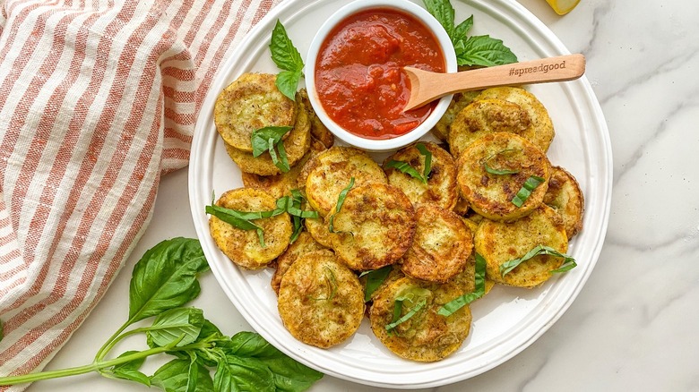 Plate of fried squash