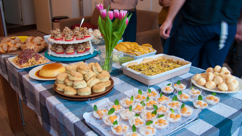 Potluck table