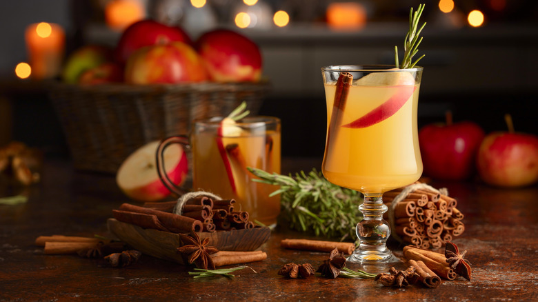 Wassail and holiday decorations