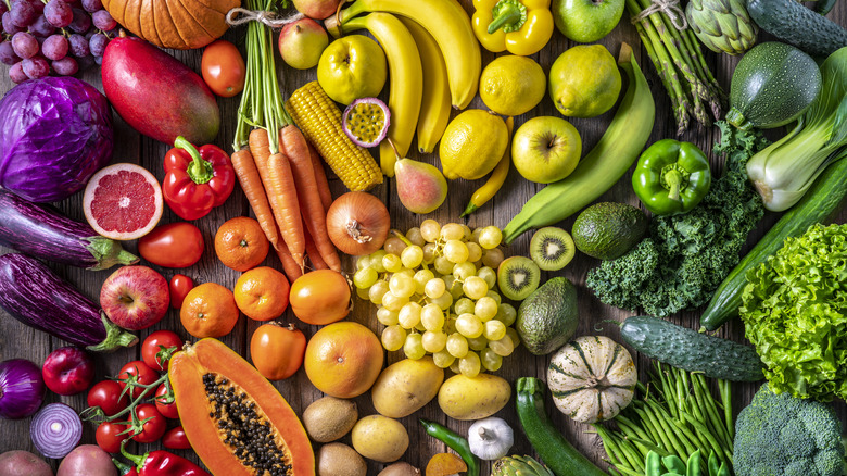 colorful array of produce