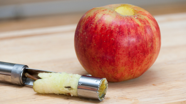 apple corer on table