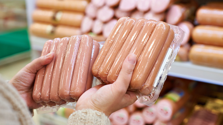 Packaged hot dogs 
