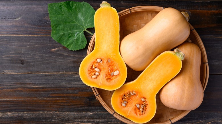 Butternut squash in a bowl