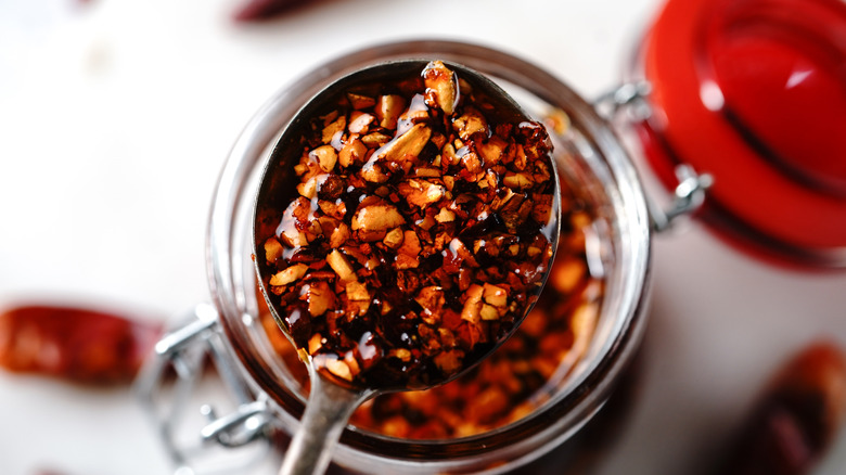 spoonful of infused Chili oil 