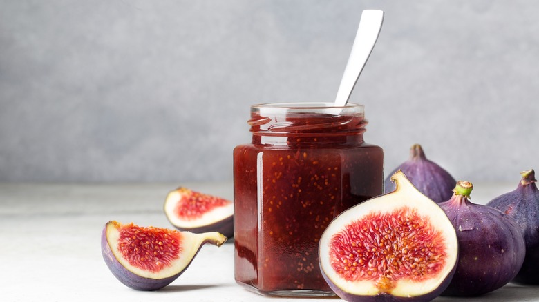 Jar of fig jam