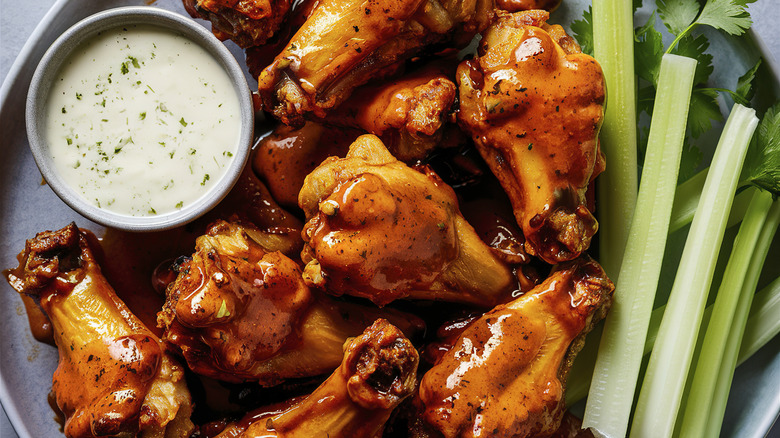 glazed and baked chicken wings