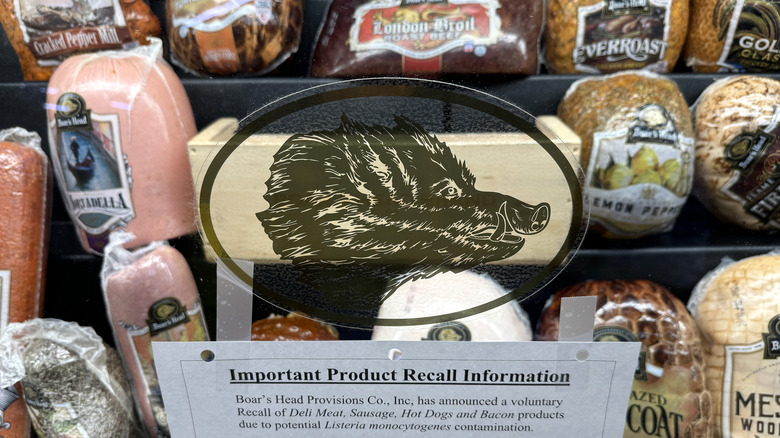 Recall notice and Boar's Head products