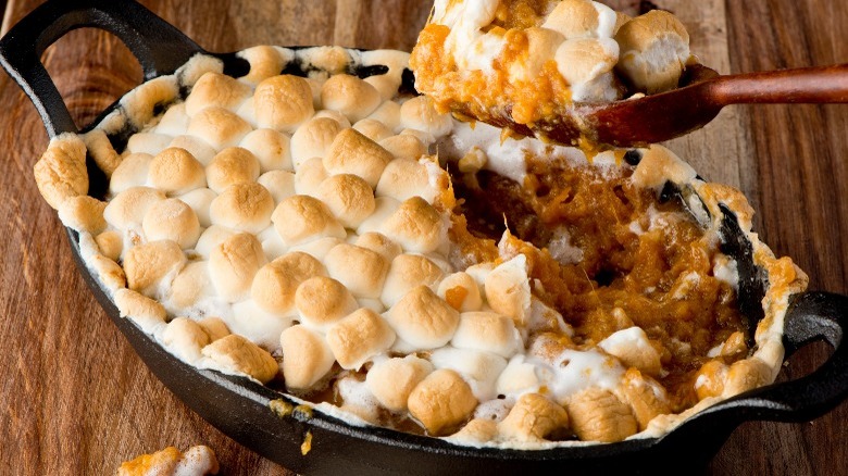 Marshmallow topped sweet potato casserole