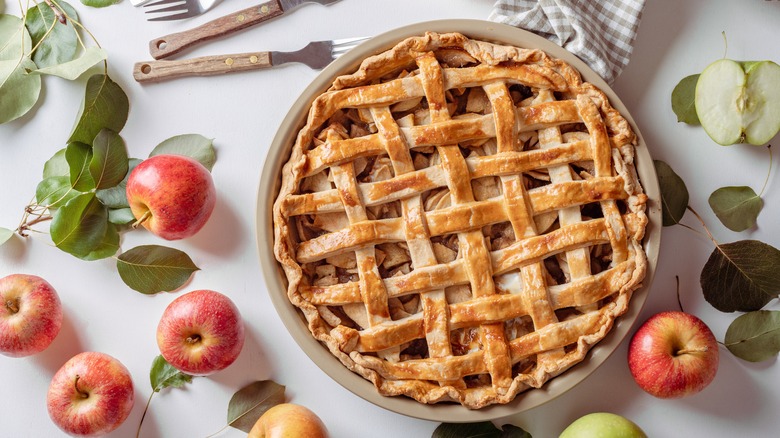 A homemade apple pie.