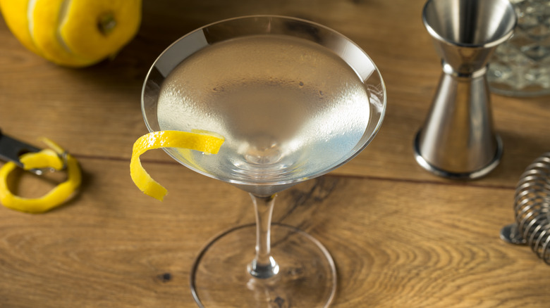 Martini with a lemon twist