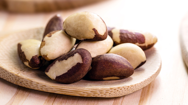 plate of Brazil nuts 