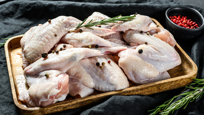 Tray of turkey wings