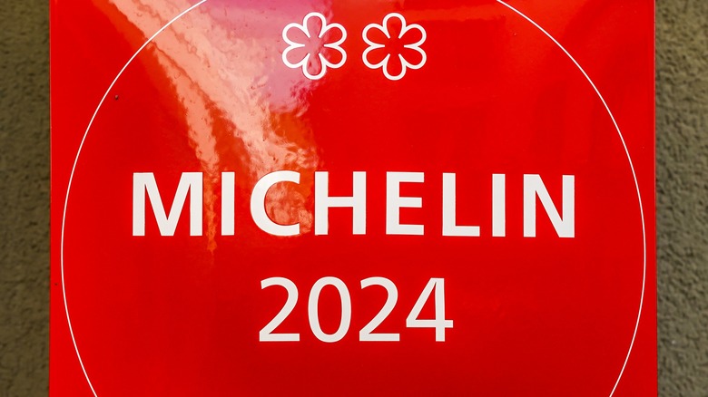 two star 2024 Michelin plaque