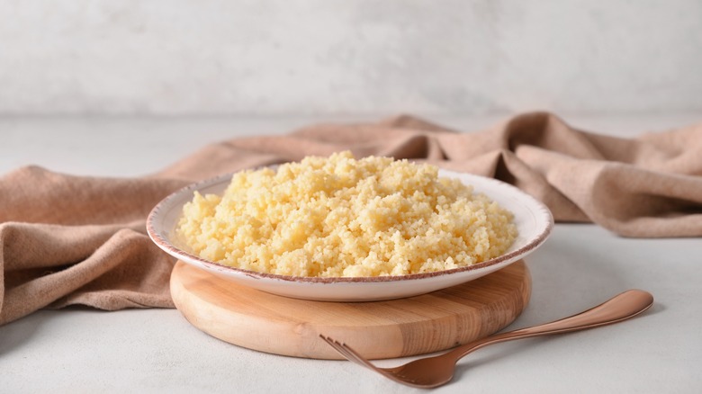 plate of fluffy couscous