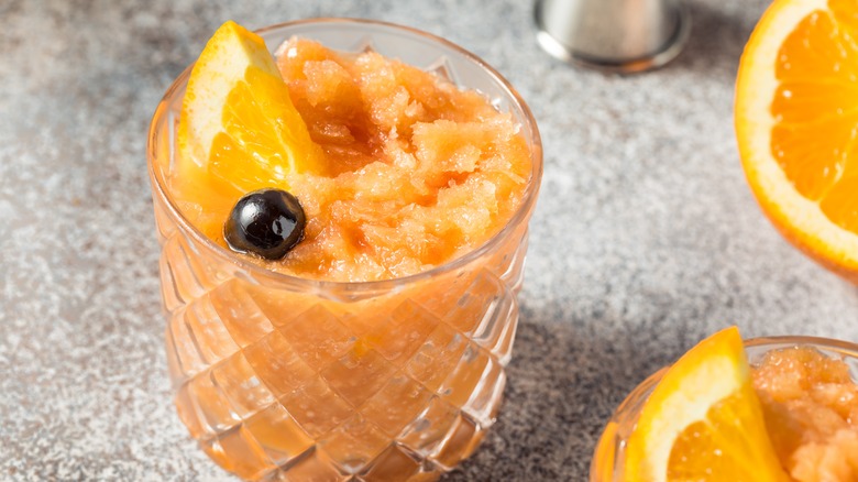 frozen bourbon old fashioned slushies