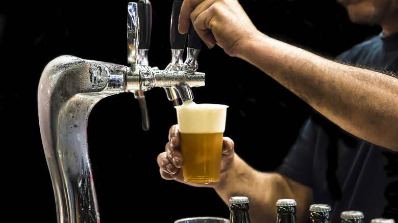 Pouring a blond ale