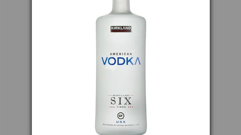 Bottle of Kirkland American vodka