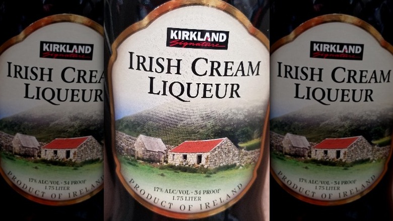 Bottle of Kirkland Irish Cream Liqueur