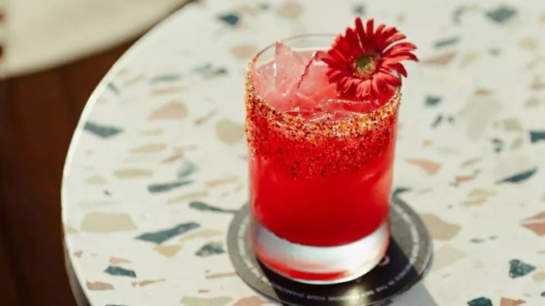 Bright mezcal cocktail