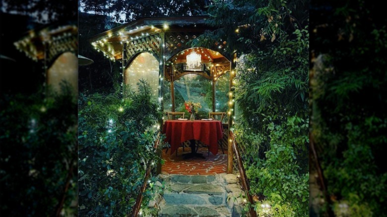 Private gazebo dining space