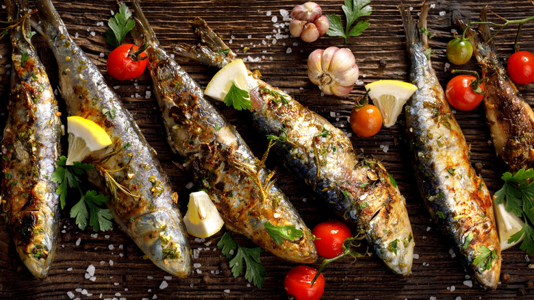 grilled sardines with lemon and herbs