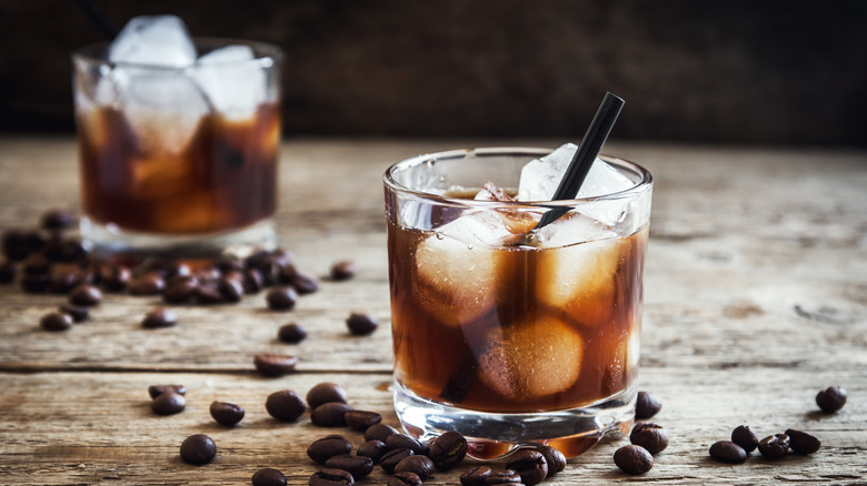 black russians with coffee beans