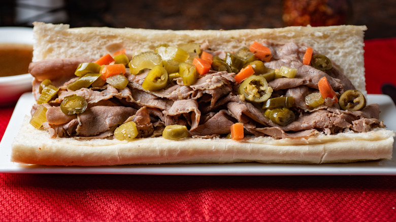 Chicago Italian beef sandwich