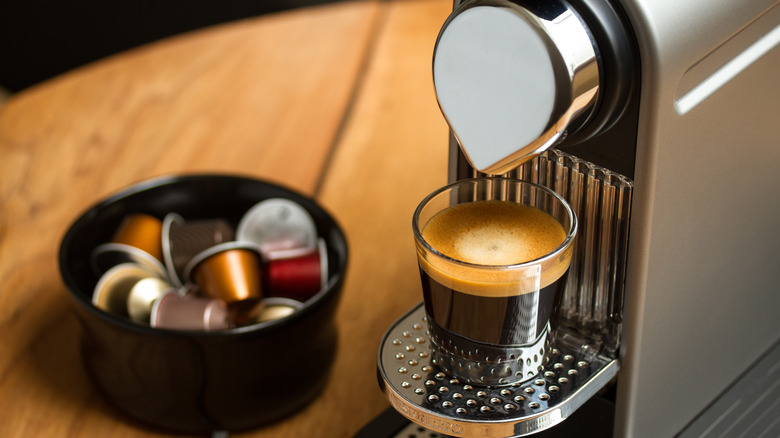 Nespresso pods and espresso