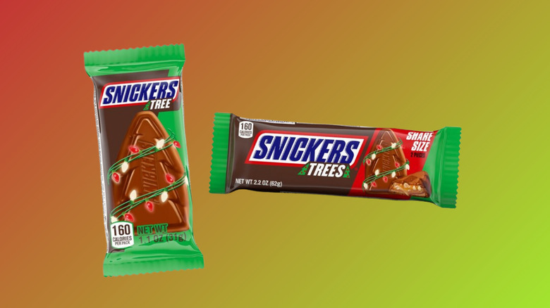 snickers trees holiday shaped candy