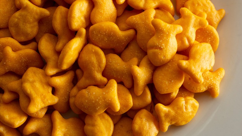 Pile of goldfish crackers