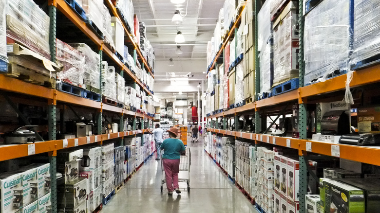 shopper in Costco aisle