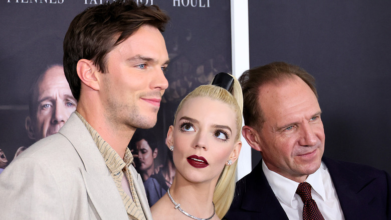 Nicholas Hoult, Ralph Fiennes, and Anya Taylor Joy attending The Menu premiere