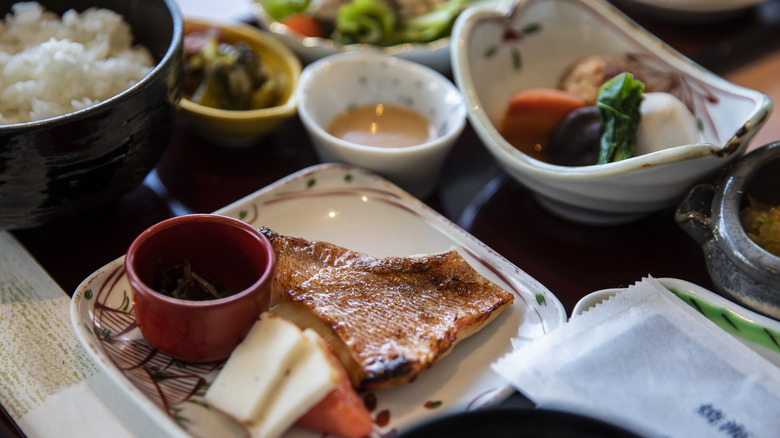 Traditional Japanese breakfast