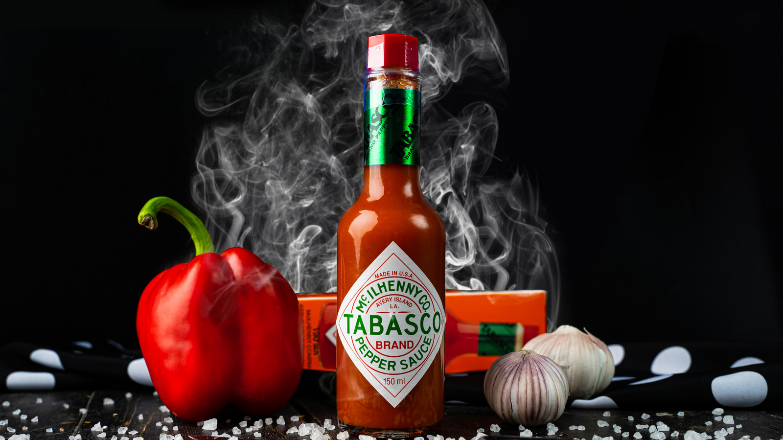 Close-up of Tabasco brand Louisiana style hot sauce on table, Berkeley,  California, November 30, 2019 Stock Photo - Alamy