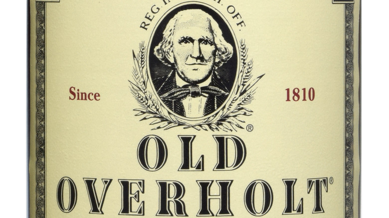 overhold whiskey bottle label