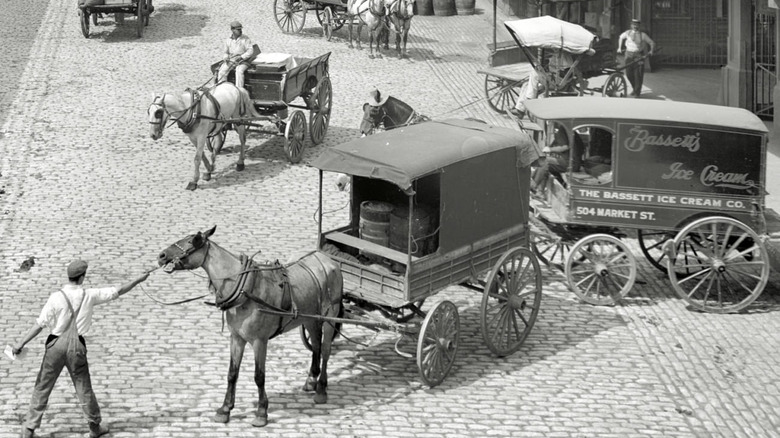 old bassett ice cream wagon 