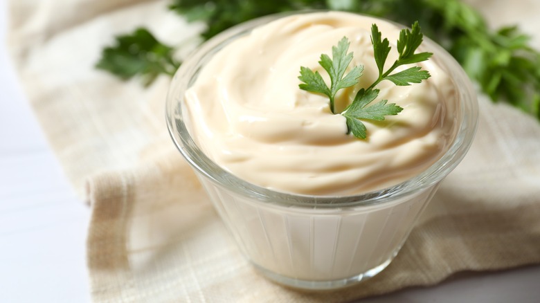 Bowl of mayonnaise