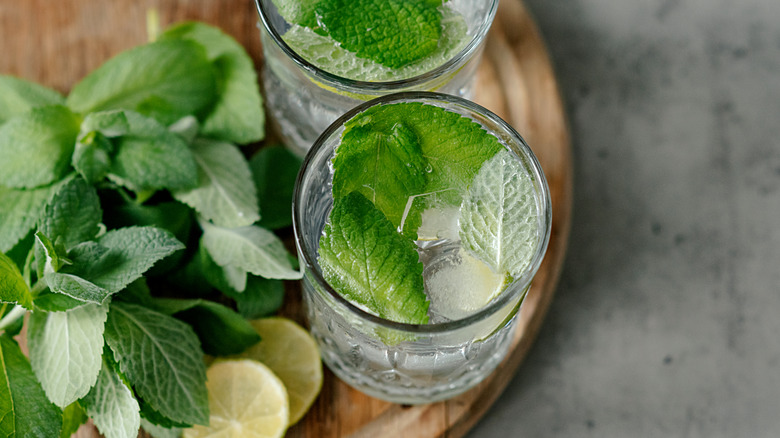 mojitos and fresh mint