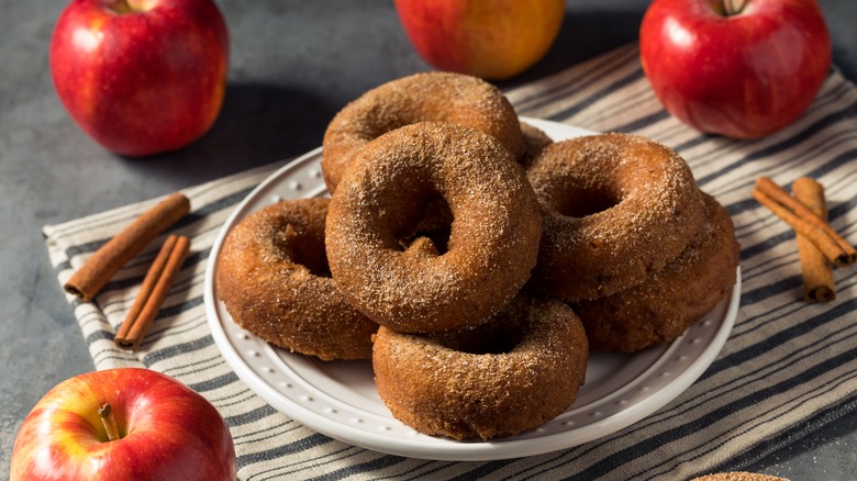 apple cider donuts with cinnamon 