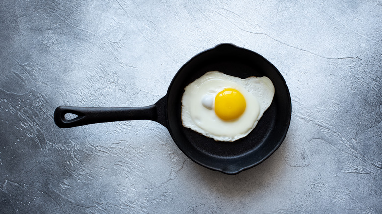 Egg in frying pan