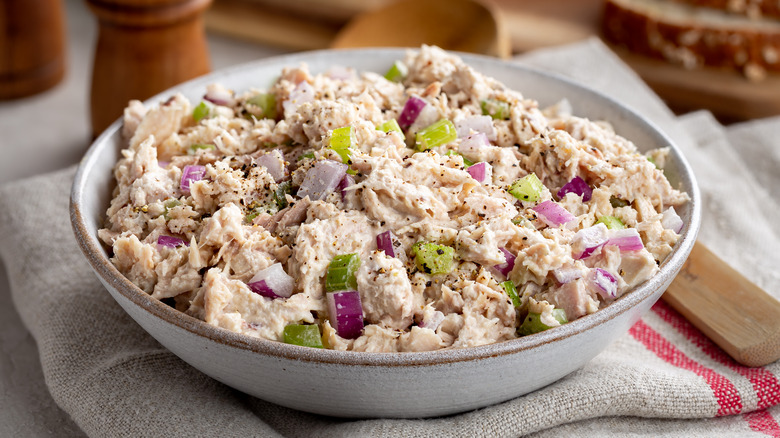 Tuna salad in bowl