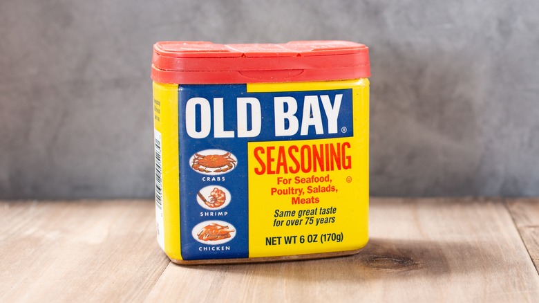 Old Bay on counter
