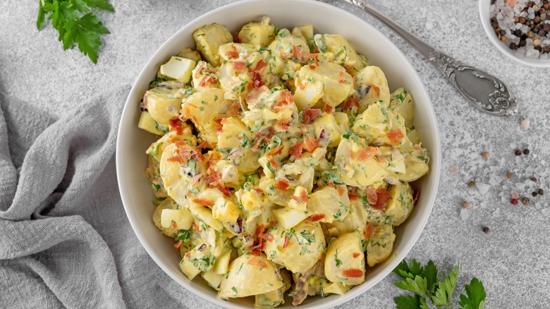 Potato salad with bacon