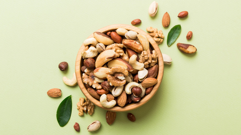 Mixed nuts in bowl